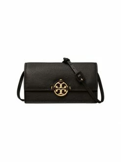 Tory Burch Miller Wallet Leather Crossbody Black