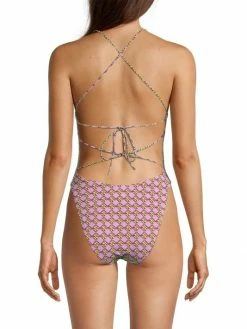 Tory Burch Swimsuit T Monogram Tie-Back One-Piece -Tory Burch Shop unnamed file 2641