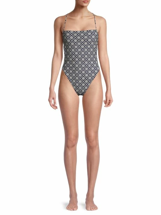 Tory Burch Swimsuit Monogram Logo One-Piece 2 Tory Burch Swimsuit Monogram Logo One-Piece - Image 2