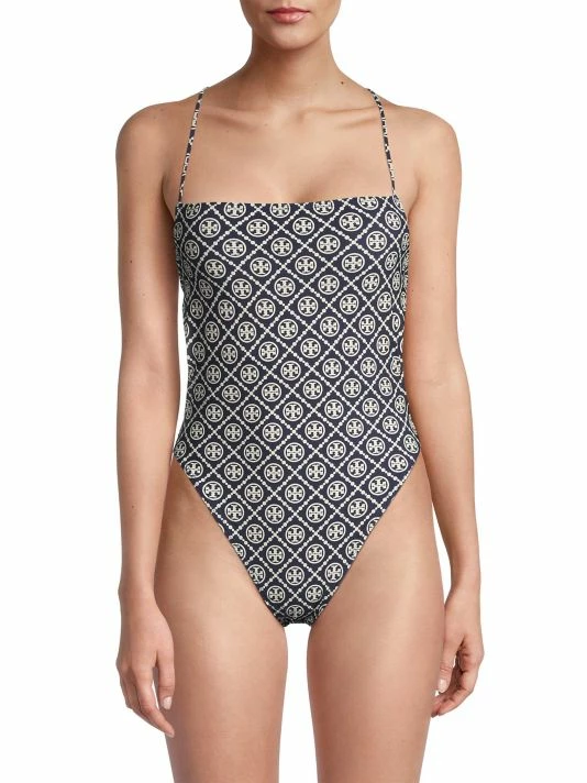 Tory Burch Swimsuit Monogram Logo One-Piece 3 Tory Burch Swimsuit Monogram Logo One-Piece - Image 3