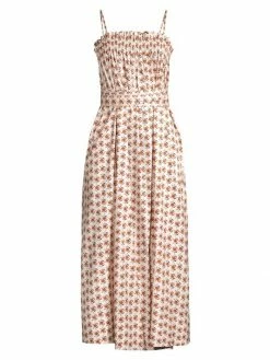 Tory Burch Midi Dres Ruffle Top Floral