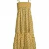 Tory Burch Midi-Dres Tiered Floral Smocked