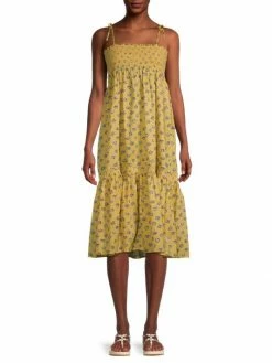 Tory Burch Midi-Dres Tiered Floral Smocked -Tory Burch Shop unnamed file 2801