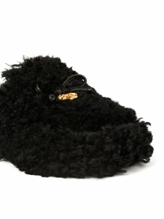 Tory Burch Mule Tory Charm Perfect Shearling Mammouth Black 6 Tory Burch Mule Tory Charm Perfect Shearling Mammouth Black - Image 6