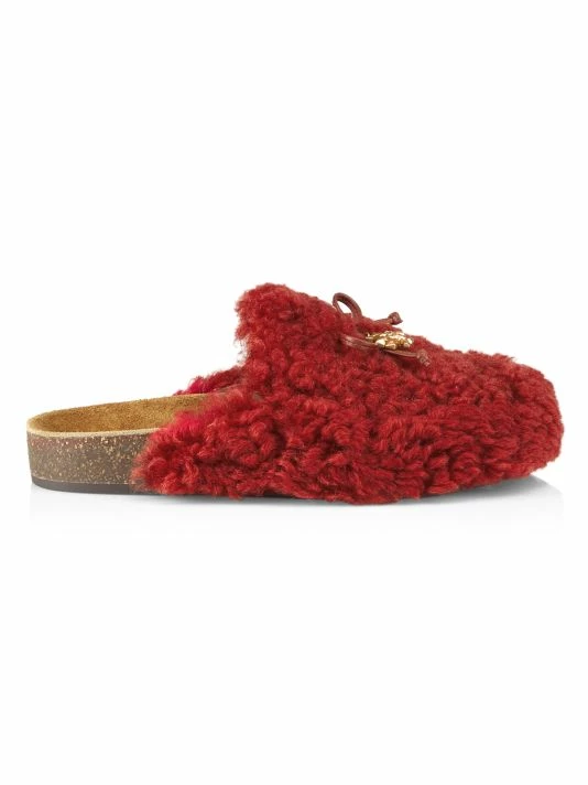 Tory Burch Mule Tory Charm Perfect Shearling Mammouth Black 9 Tory Burch Mule Tory Charm Perfect Shearling Mammouth Black - Image 9