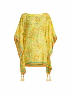 Tory Burch Caftan Yellow Blossom Beach Printed