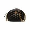 Tory Burch Camera Bag Kira Chevron Leather Black
