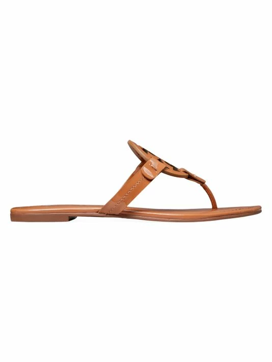 Tory Burch Sandal, Ivory Leather New Patent Miller 1 Tory Burch Sandal, Ivory Leather New Patent Miller