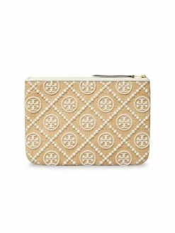 Tory Burch Pouch T Monogram Embellished Straw Brown -Tory Burch Shop unnamed file 357