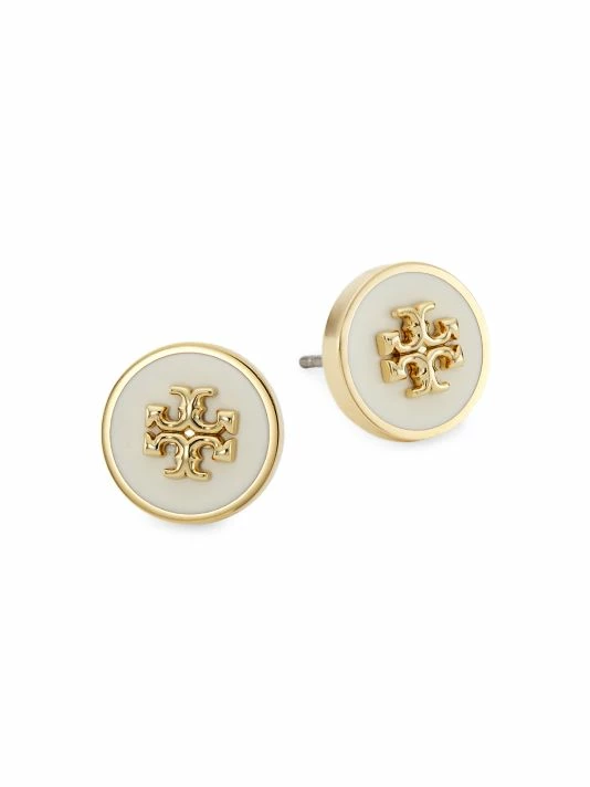 Tory Burch Kira Goldtone Earring Enamel Stud 1 Tory Burch Kira Goldtone Earring Enamel Stud