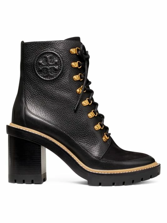 Tory Burch Miller Boot Leather Hiking Lug-Sole 1 Tory Burch Miller Boot Leather Hiking Lug-Sole