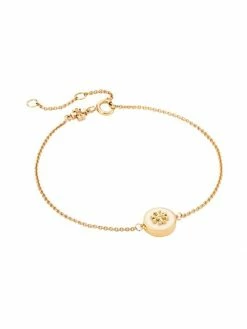 Tory Burch Charm Bracelet Logo Kira 18K-Gold-Plated Enamel