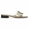 Tory Burch Bombé Miller Sandal Leather Slide Metallic