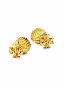 Tory Burch Earring 18K-Gold-Plated Double-Stud Roxanne