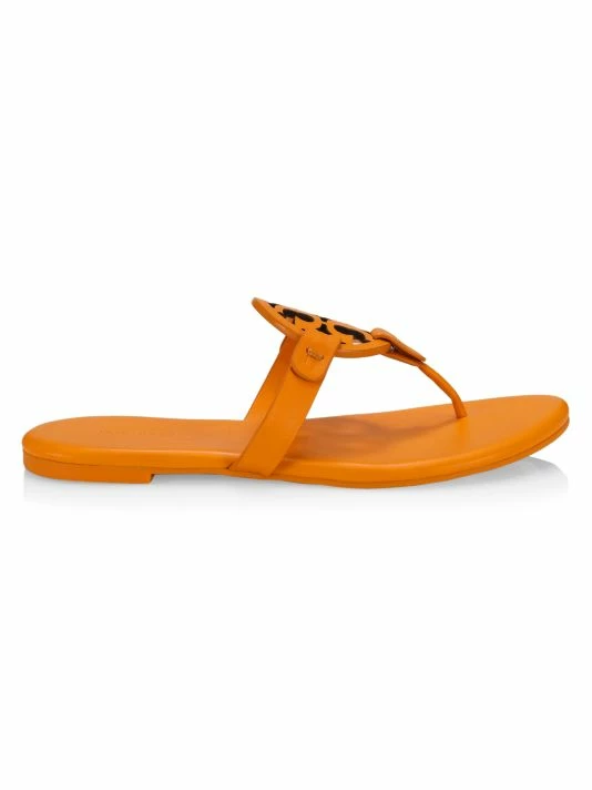 Tory Burch Sandal, Miller Leather Soft Orange Citrine 13 Tory Burch Sandal, Miller Leather Soft Orange Citrine - Image 13