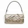 Tory Burch Shoulder Bag Leather Small Flap Chevron Kira Metallic