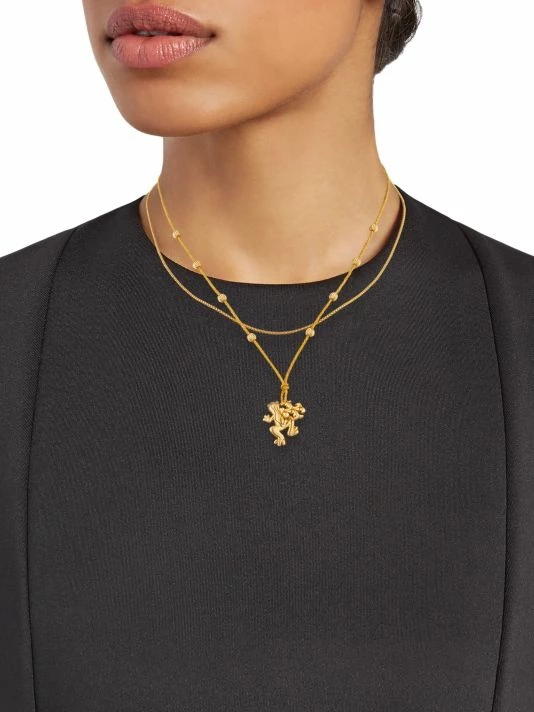 Tory Burch Kira Necklace Charm 18K-Gold-Plated Layered 2 Tory Burch Kira Necklace Charm 18K-Gold-Plated Layered - Image 2
