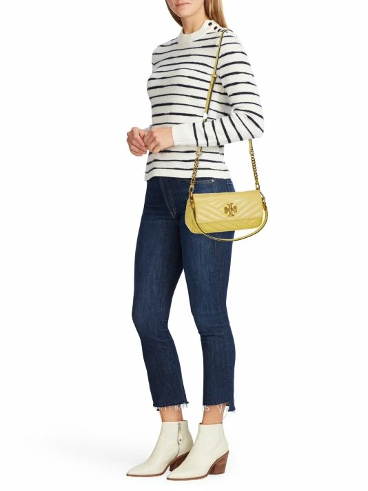 Tory Burch Shoulder Bag Kira Leather Small Patent Flap Chevron 2 Tory Burch Shoulder Bag Kira Leather Small Patent Flap Chevron - Image 2