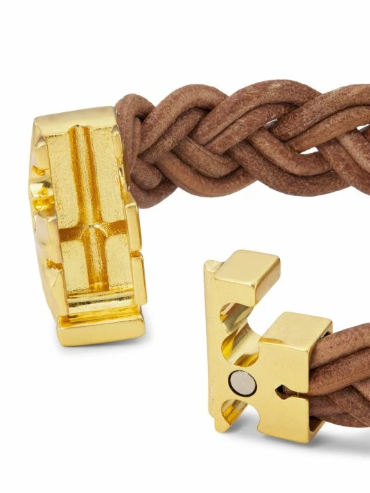 Tory Burch Fisherman Bracelet 18K-Gold-Plated Leather Braided 3 Tory Burch Fisherman Bracelet 18K-Gold-Plated Leather Braided - Image 3