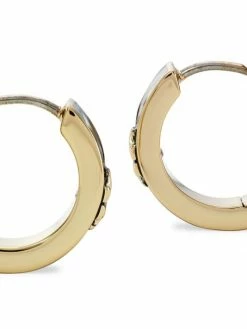Tory Burch Earring Logo Huggie Kira 18K-Gold-Plated Enamel Hoop -Tory Burch Shop unnamed file 627