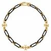 Tory Burch Logo Chain Necklace Roxanne 18K-Gold-Plated Enamel