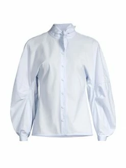 Tory Burch Blouse Self-Tie Balloon-Sleeve