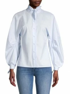 Tory Burch Blouse Self-Tie Balloon-Sleeve -Tory Burch Shop unnamed file 702