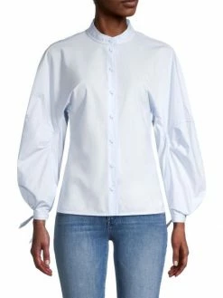 Tory Burch Blouse Self-Tie Balloon-Sleeve -Tory Burch Shop unnamed file 705