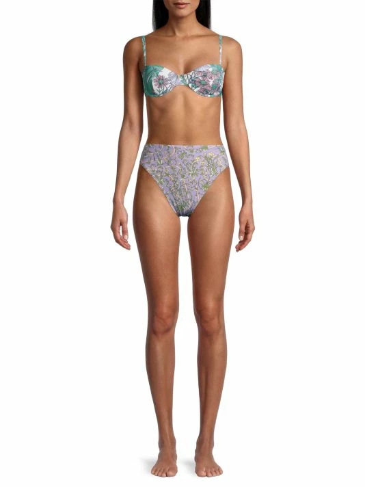 Tory Burch Bikini Bottom High-Waisted Floral 2 Tory Burch Bikini Bottom High-Waisted Floral - Image 2