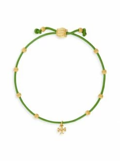 Tory Burch Bracelet Kira Bead Leather Slider