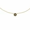 Tory Burch Kira Pendant Necklace Logo 18K-Gold-Plated Enamel