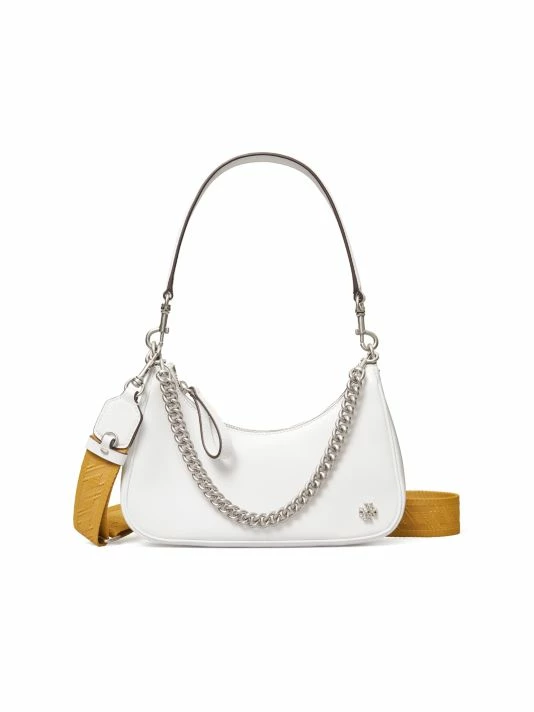 Tory Burch Shoulder Bag 151 Mercer Leather Patent Crescent White 5 Tory Burch Shoulder Bag 151 Mercer Leather Patent Crescent White - Image 5