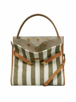 Tory Burch Lee Radziwill Satchel Twill Striped
