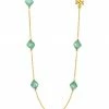 Tory Burch Necklace Resin Goldtone Roxanne