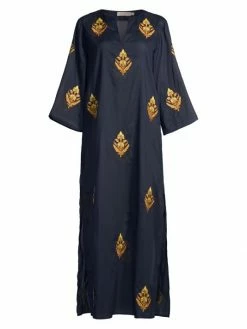 Tory Burch Caftan Cotton Embroidered Voile