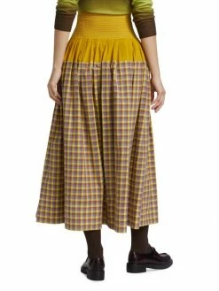 Tory Burch Plaid Colorblock Skirt Veronica -Tory Burch Shop unnamed file 871