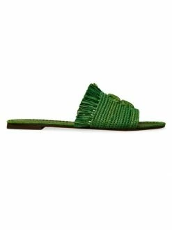 Eleanor Raffia Tory Burch Slide Natural