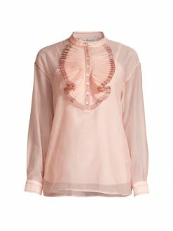 Tory Burch Ruffle-Front Blouse