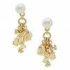 Tory Burch Earring Kira 18K-Gold-Plated, Pearl, Glas Drop Charm Cultured