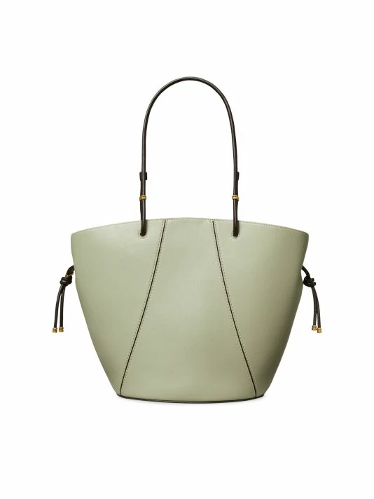 Tory Burch Spaghetti Strap Tote Leather Black 6 Tory Burch Spaghetti Strap Tote Leather Black - Image 6