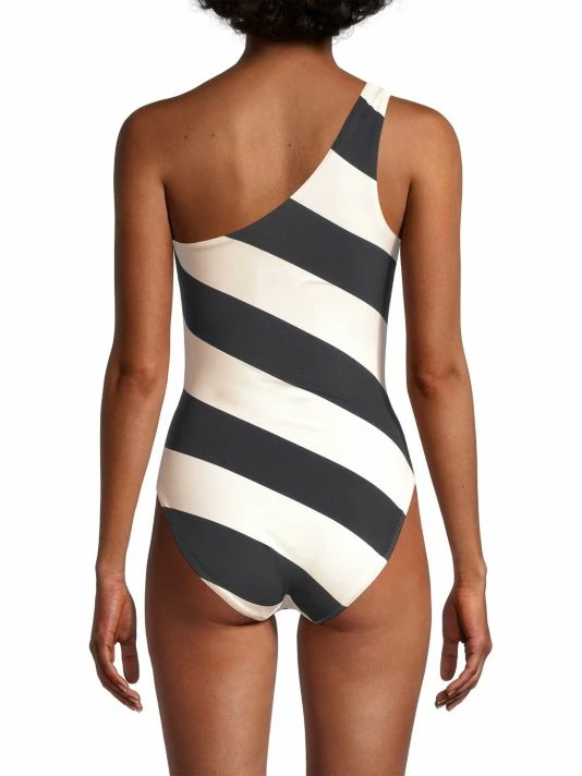 Tory Burch Swimsuit One-Piece Striped One-Shoulder 4 Tory Burch Swimsuit One-Piece Striped One-Shoulder - Image 4
