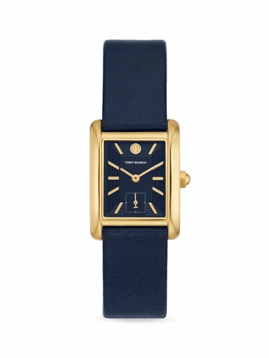 Tory Burch Watch Eleanor Leather Strap Goldtone 1 Tory Burch Watch Eleanor Leather Strap Goldtone