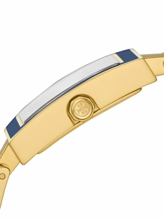 Tory Burch Watch Bangle Bracelet Buddy Stainless Steel Enamel Goldtone 2 Tory Burch Watch Bangle Bracelet Buddy Stainless Steel Enamel Goldtone - Image 2